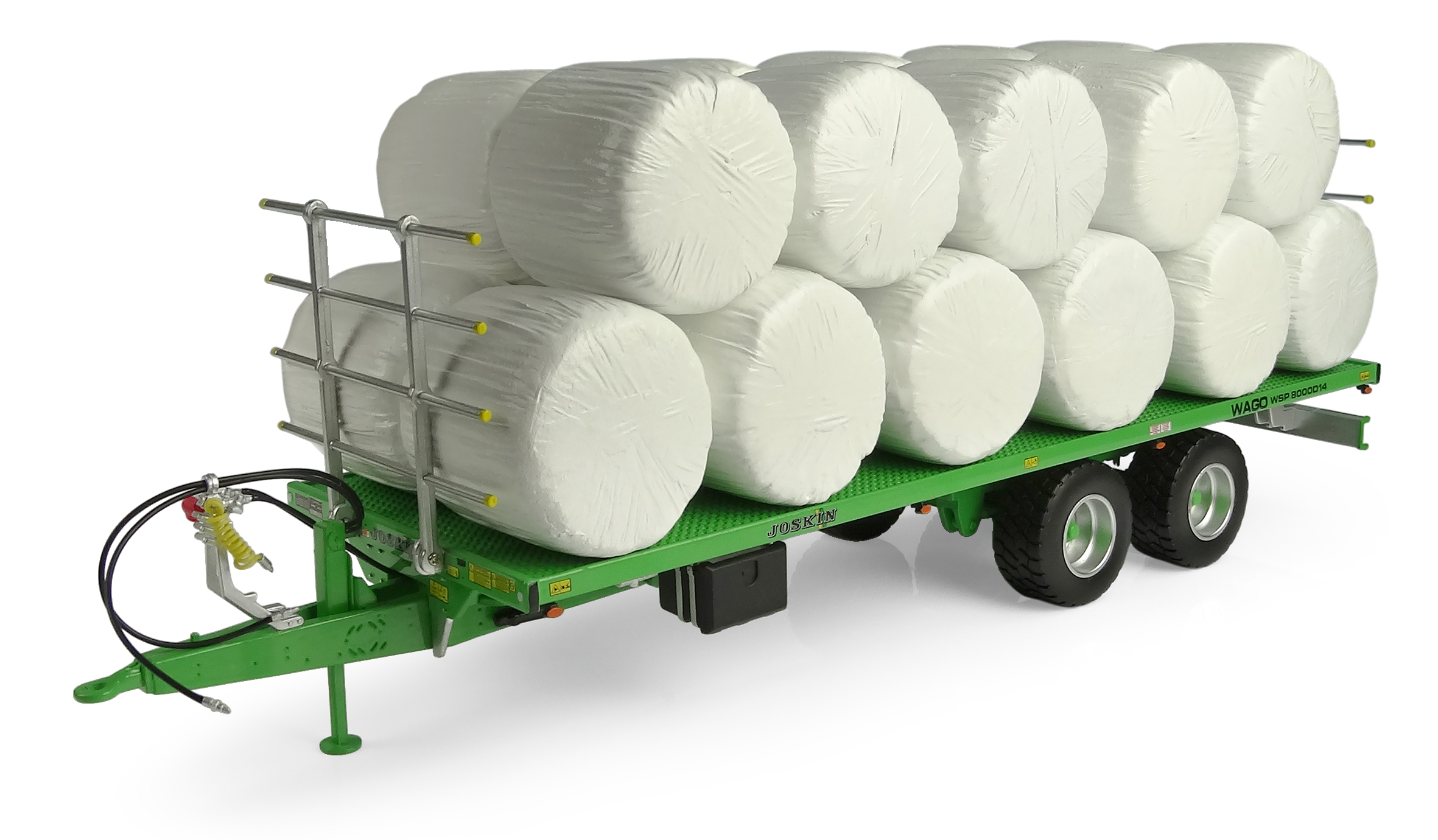 20 Silage Rundballen weiß Modell von Universal Hobbies 1:32